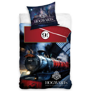 TipTrade Licenční bavlněné povlečení se zipem 140x200+70x90 - Harry Potter Expres do Bradavic