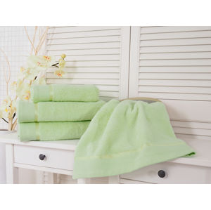 Jerry Fabrics Bavlněný ručník froté Světle zelená 50x100 Fluffy (500g/m2)
