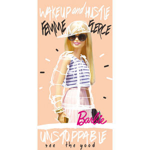 TipTrade Bavlněná froté osuška 70x140 cm - Barbie Módní Ikona