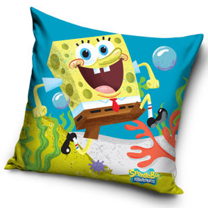 TipTrade Dekorační dětský polštářek 40x40 - Veselý Sponge Bob