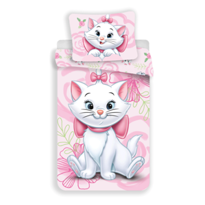 JERRY FABRICS Povlečení Kočička Marie pink 02 micro Polyester - mikrovlákno 140x200 70x90