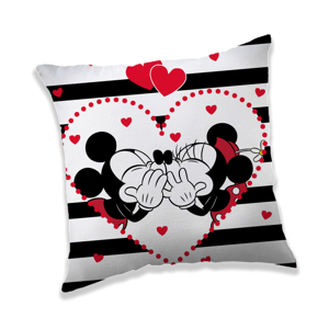 TipTrade Dekorační polštářek 40x40 cm - Mickey a Minnie Stripes