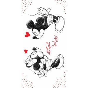 Jerry Fabrics Bavlněná froté osuška 70x140 cm - Mickey a Minnie In Love 03