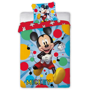 TipTrade Bavlněné povlečení 140x200 + 70x90 cm - Mickey Mouse Taneční párty