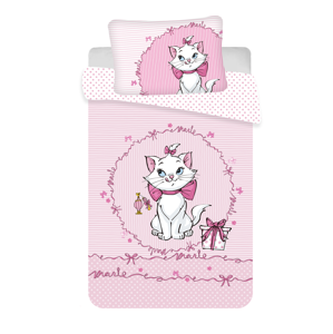 Jerry Fabrics Povlečení do postýlky 100x135 + 40x60 cm - Marie Cat "Pink" baby