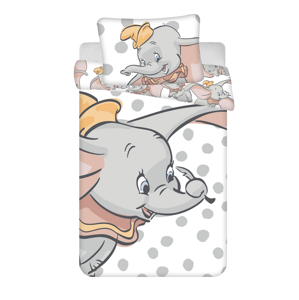 Jerry Fabrics Povlečení do postýlky 100x135 + 40x60 cm - Dumbo "Dots" baby