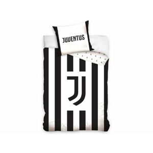 Carbotex Bavlněné povlečení 140x200 + 70x90 cm - FC Juventus White Stripes