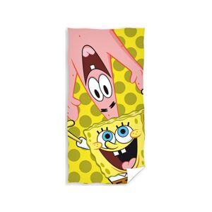 Carbotex Bavlněná froté osuška 70x140 cm - Sponge Bob a Patrick