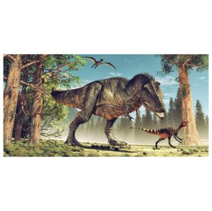 TipTrade Bavlněná froté osuška 70x140 cm - Dinosauří svačinka