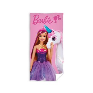 Carbotex Bavlněná froté osuška 70x140 cm - Barbie a kouzelný jednorožec