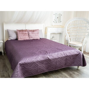 PovlečemeVás Luxusní přehoz na postel 220x240 cm -  fialový