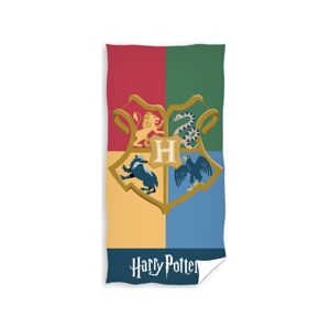Carbotex Bavlněná froté osuška 70x140 cm - Harry Potter Bradavické koleje