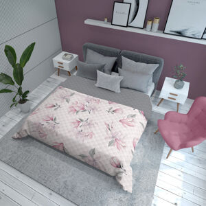 Detexpol Luxusní přehoz na postel 220x240 cm -  Květy růžové