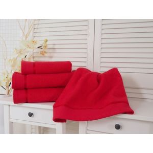 Jerry Fabrics Červený ručník froté 50x100 Fluffy (500g/m2)