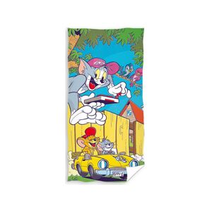 Carbotex Bavlněná froté osuška 70x140 - Tom a Jerry Ve žlutém kabrioletu