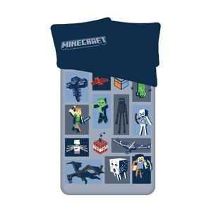 Jerry Fabrics Povlečení z mikrovlákna 140x200 + 70x90 cm - Minecraft "Emblematic"