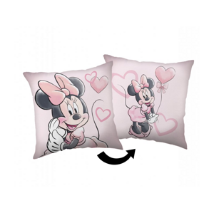 Jerry Fabrics Dekorační polštářek 35x35 cm - Minnie "Pink heart 02"