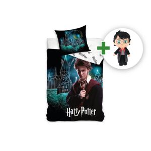 Dárková sada povlečení Harry Potter Kouzelné Bradavice + plyšová hračka Harry Potter
