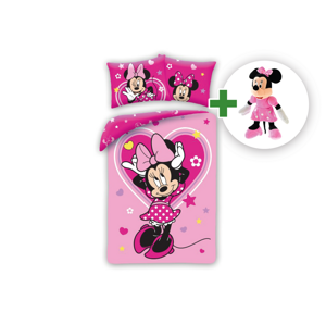 Sada povlečení Minnie Pink + plyšová hračka Minnie