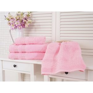 Night in Colours Světle růžový ručník froté bavlněný 50x90 Estrella (450g/m2)