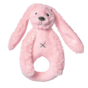 Chrastítko králíček Richie plyšový růžový 18 cm 0+