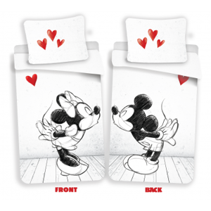 Jerry Fabrics Povlečení Mickey a Minnie láska 02 Bavlna 140x200 70x90