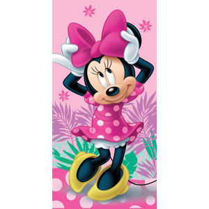 Jerry Fabrics Bavlněná froté osuška Minnie pink 02 70x140 cm