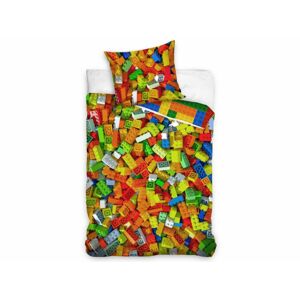 TipTrade Bavlněné povlečení 140x200 + 70x90 cm - LEGO Kostky