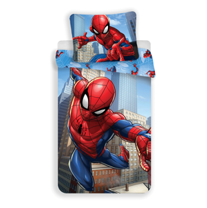 Jerry Fabrics Dětské jemné povlečení se zipem z mikrovlákna 140x200 - Spiderman blue